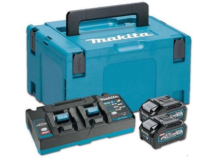 Набор аккумуляторов XGT Makita 191U00-8 (40 V MAX, 4 Ач) 2 АКБ BL4040 и Зарядное устройство DC40RB + кейс 