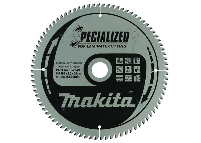 Ручной диск для ламината MAKITA Specialized 260 мм 84Т