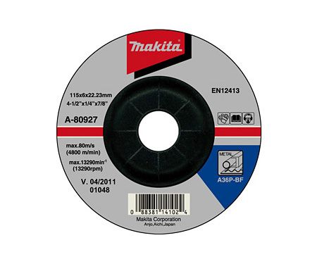 Шлифовальный диск MAKITA 115x22,23x6 мм (A-80927)
