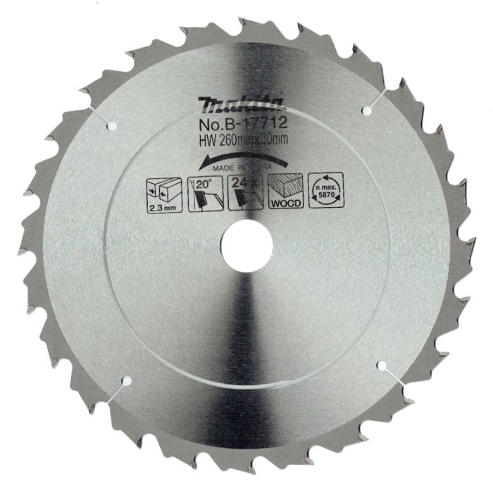 Пильный диск Makita для 2704 260х30 мм 24 зуба (B-17712)
