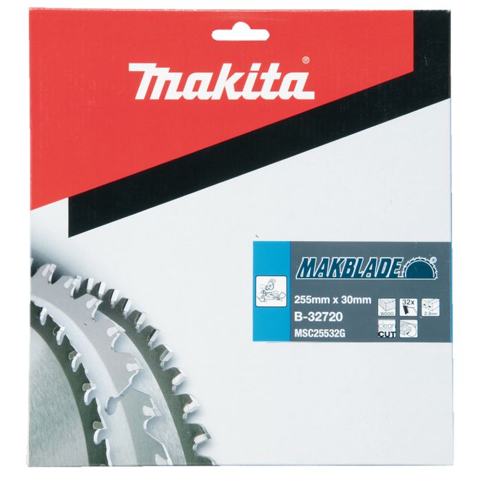 Пиляльний диск MAKBlade: дерево 255x30 32T Makita (B-32720)