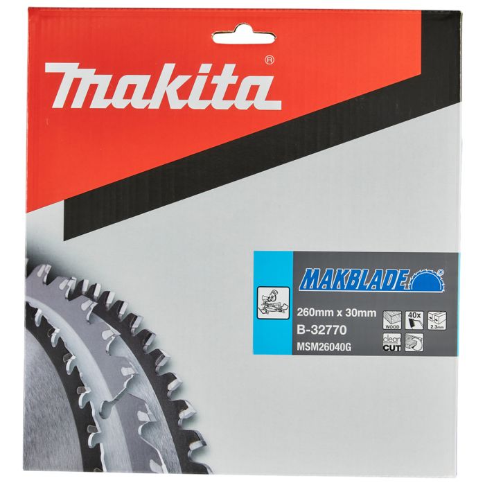 Диск пильний по деревині MAKBlade 260x30 40T Makita (B-32770)