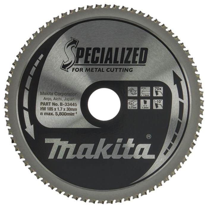 Пиляльний диск SPECIALIZED: сталь 185x30 мм 70T Makita (B-33445)