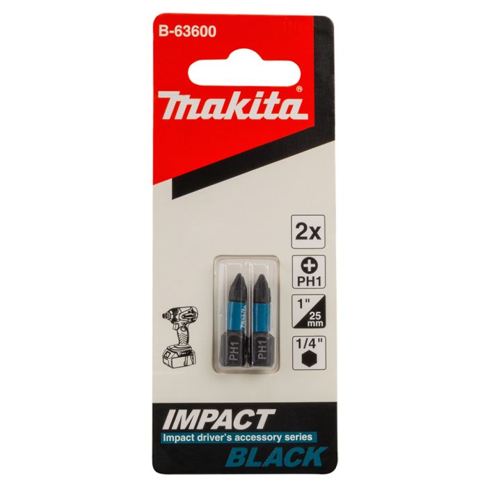 Біта PH1 25 мм Impact Black 2 шт Makita (B-63600)