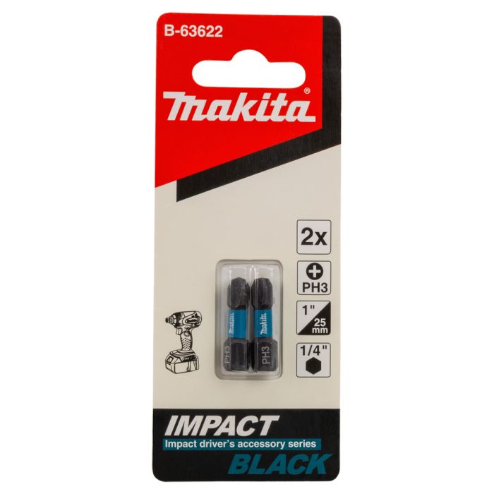 Біта PH3 25 мм Impact Black 2 шт Makita (B-63622)