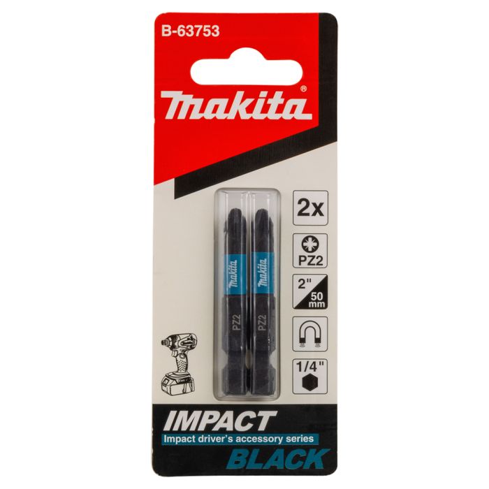 Біта PZ2 50 мм Impact Black 2 шт Makita (B-63753)