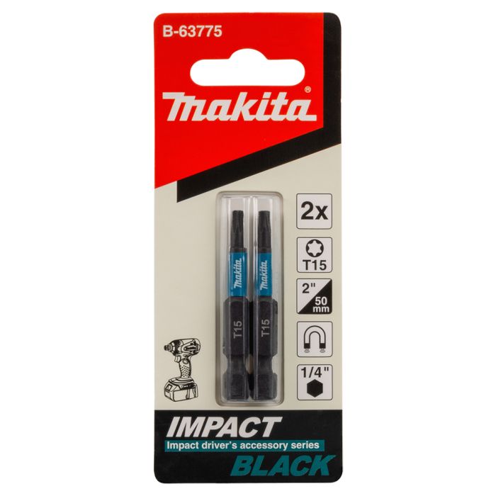 Біта T15 50 мм Impact Black 2 шт Makita (B-63775)