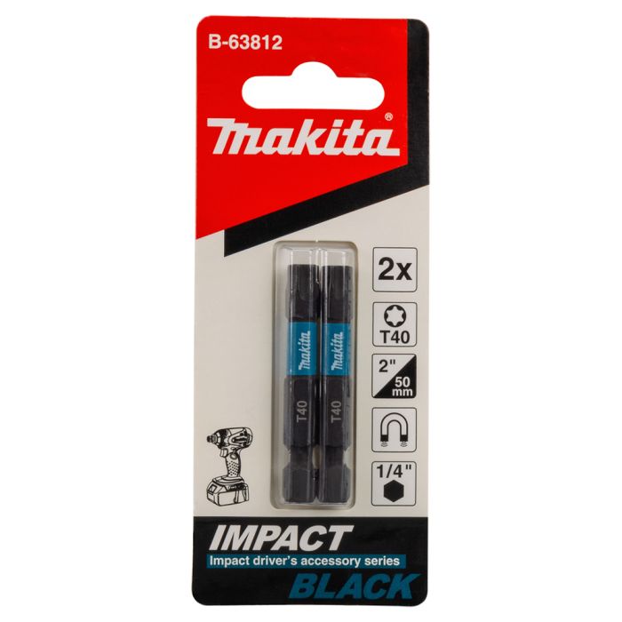 Біта T40 50 мм Impact Black 2 шт Makita (B-63812)