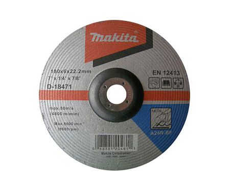 Шлифовальный диск MAKITA 180x22,23x6 мм (D-18471)