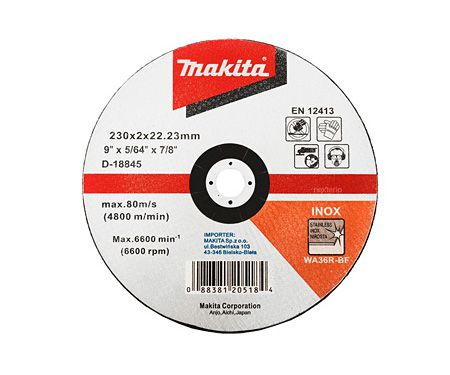 Отрезной диск MAKITA 230x22,23x2 мм (D-18845)