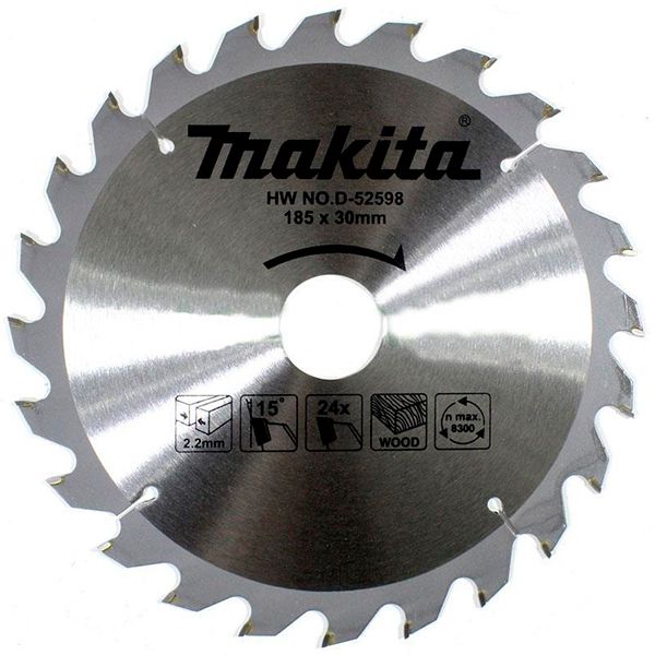 Пиляльний диск Makita ТСТ по дереву 185x30мм x 24 зуби (D-52598)