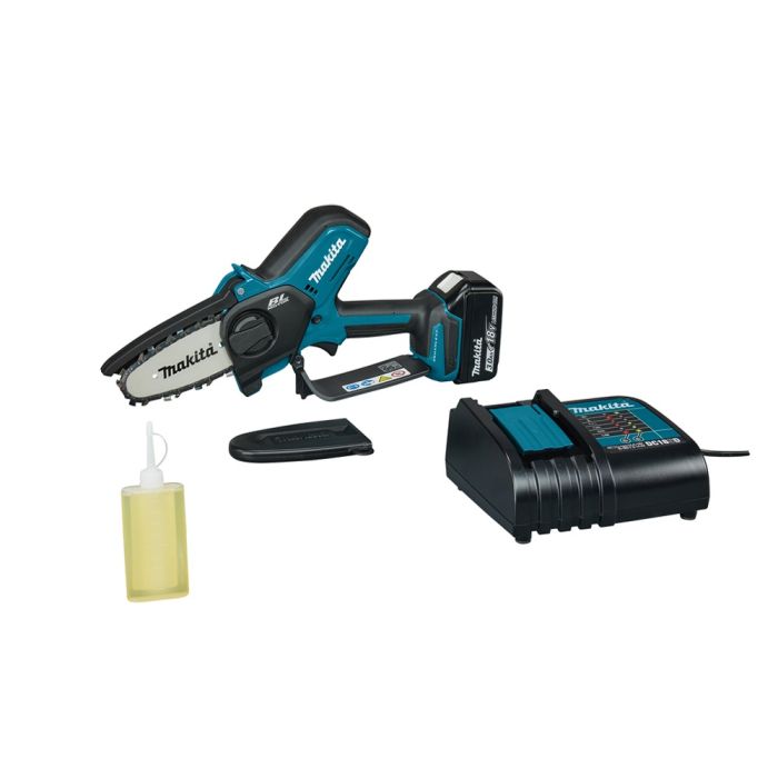 Аккумуляторная цепная пила Makita DUC101Z + Аккумулятор BL1830+ Быстрозарядное устройство DC18RC