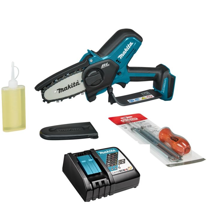 Акумуляторна ланцюгова пила Makita DUC101Z + Акумулятор BL1830+ Швидкозарядний пристрій DC18RC