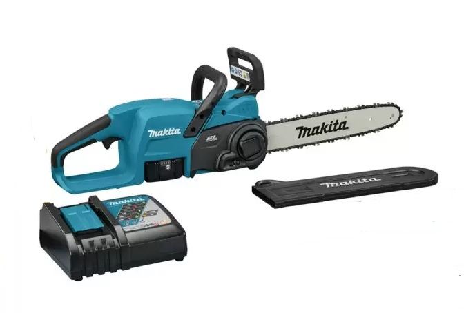 Аккумуляторная цепная пила Makita DUC357Z + BL1850B + DC18RC