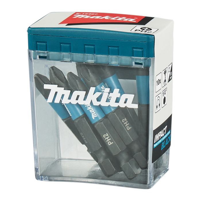 Біти PH2 50 мм Impact Black 10 шт Makita (E-12407)