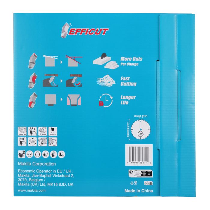 Диск пиляльний по деревині Efficut Specialized 415x30 35T Makita (E-24848)