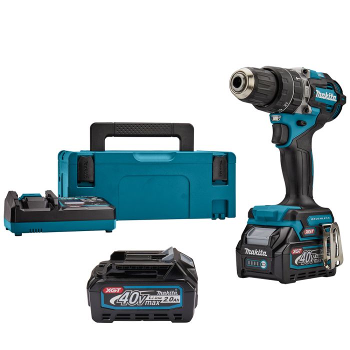 Акумуляторний дриль-шурупокрут з ударом Makita XGT 40 V MAX HP002GA201